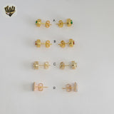 (1-1169-1) Laminado de oro - Aretes - BGO