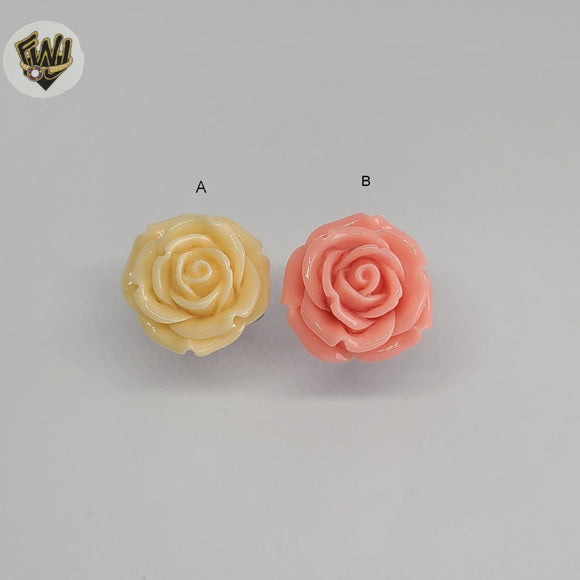 (4-0030-3) Stainless Steel - Flower Ring.