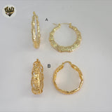 (1-2739-2) Gold Laminate Hoops - BGO