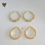 (1-2739-2) Gold Laminate Hoops - BGO