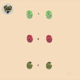 (2-3067) 925 Sterling Silver - Zircon Stud Earrings.