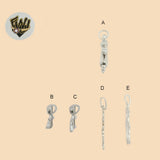 (2-1248) 925 Sterling Silver - Girl and Boy Pendants.