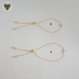 (MBRA-25-7) Gold Laminate -  Adjustable Bracelet - BGF
