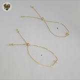 (MBRA-25-7) Gold Laminate -  Adjustable Bracelet - BGF
