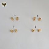 (1-1140) Gold Laminate -Kids Stud Earrings - BGF