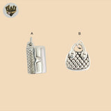 (2-1606) 925 Sterling Silver -   Hallow Purse Pendants.