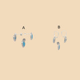 (2-6365) 925 Sterling Silver - Blue Zircon Hearts Set.