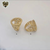 (1-3167-2) Gold Laminate -  Round Men Ring - BGO