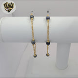 (1-3901-G) Pulsera de cuentas de 6 mm laminadas en oro - 19 cm - BGF
