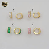 (1-2639-1) Gold Laminate - Small Zircon Huggies - BGO