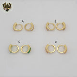 (1-2639-1) Gold Laminate - Small Zircon Huggies - BGO