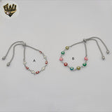 (MBRA-44-1) Stainless Steel - 1.5mm Evil Eye Bracelet.