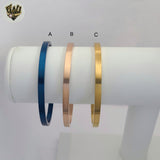 (MBRA-45-1) Stainless Steel - 3.5mm Open Bangles.