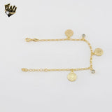 (1-0844) Gold Laminate -Saint Benedict Bracelet - 7" - BGF