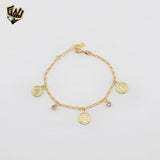 (1-0844) Gold Laminate -Saint Benedict Bracelet - 7" - BGF