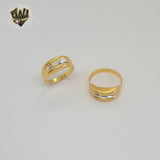(1-3052-3) Anillo de circón laminado en oro - BGO