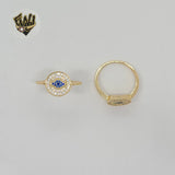 (1-3071-1) Gold Laminate - Evil Eye Ring - BGO