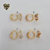 (1-2666) Gold Laminate Hoops - BGO
