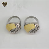 (4-0052-3) Stainless Steel - Stone Ring.