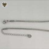 (4-7102) Acero inoxidable - Collar de eslabones de dos tonos de 4 mm - 26".