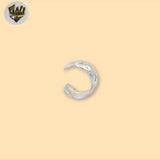 (2-4243) 925 Sterling Silver - Carved Cuff Earrings.