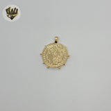 (1-2460-1) Laminado de oro - Colgantes de medallas gruesas - BGF