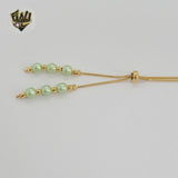 (1-6279-1) Gold Laminate - Adjustable Zircon Necklace - BGF