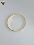 (1-4046) Gold Laminate - 6mm Three Tones Guadalupe Virgin Bangle - BGO
