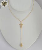 (1-6228-1) Gold Laminate - Ocean Marine Necklace - BGF