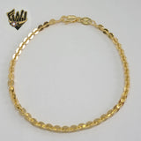 (1-0701) Gold Laminate - 3.5mm Circle Link Bracelet - BGF