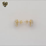 (1-1001) Gold Laminate - Pearl Heart Earrings - BGF
