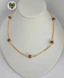 (1-6508-1) Gold Laminate - 3mm Venturina Beads Necklace - BGF