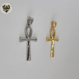 (4-2375) Stainless Steel - Ankh Cross Pendants.