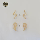 (1-1185-3) Gold Laminate - Stud Earrings - BGF