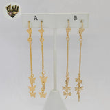 (1-1235-2) Laminado Oro - Pendientes Largos - BGF