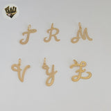 (1-2456) Gold Laminate - Letter Pendants - BGF