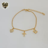 (1-0775) Laminado de oro - Brazalete de viaje de 7 mm - 7" - BGF