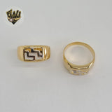 (1-3043) Anillo bicolor laminado en oro - BGF