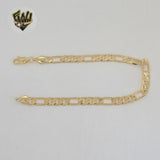 (1-60049-1) Laminado de oro - Pulsera de hombre DC Figaro Link de 6 mm - BGF
