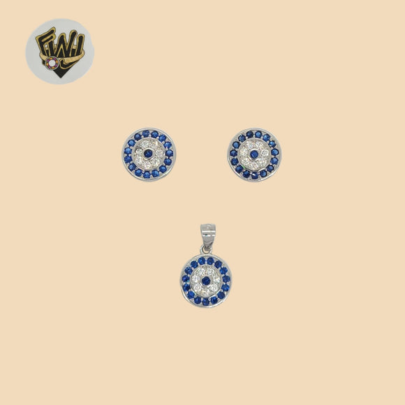 (2-6315-3) Plata de Ley 925 - Conjunto Mal de Ojo.