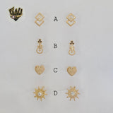 (1-1108-1) Laminado de Oro - Aretes Pequeños - BGF