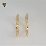 (1-2742) Gold Laminate Hoops - BGO