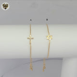 (MBRA-25-7) Gold Laminate -  Adjustable Bracelet - BGF