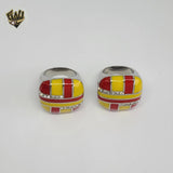 (4-0029) Stainless Steel - Zircon Ring.