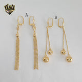 (1-1245-1) Gold Laminate - Long Earrings - BGF