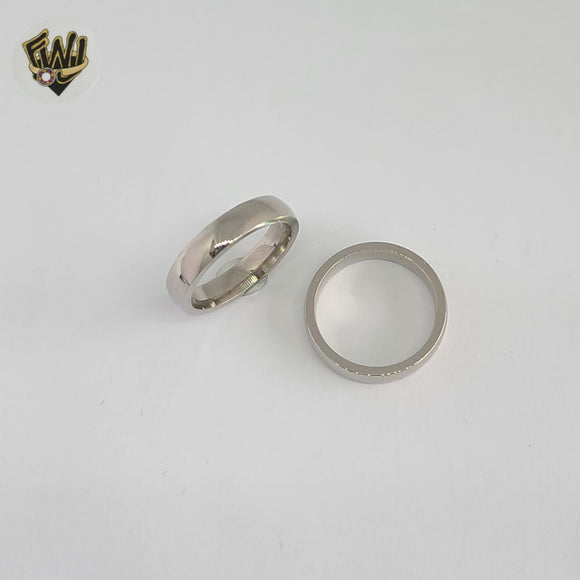 (4-0013) Stainless Steel - Classic Band Ring.