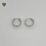 (4-2234) Stainless Steel - Zircon Hoops.