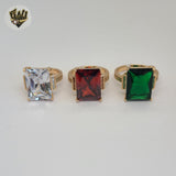 (1-3127-2) Anillo de oro rosa con circonitas laminadas - BGO