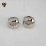 (4-0044-2) Stainless Steel - Zircon Heart Ring.