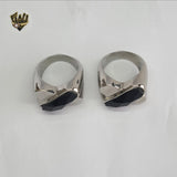 (4-0053-1) Stainless Steel - Stone Ring.